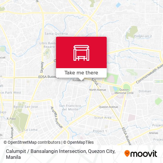 Calumpit / Bansalangin Intersection, Quezon City map