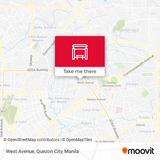 West Avenue, Quezon City map