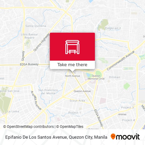 Epifanio De Los Santos Avenue, Quezon City map