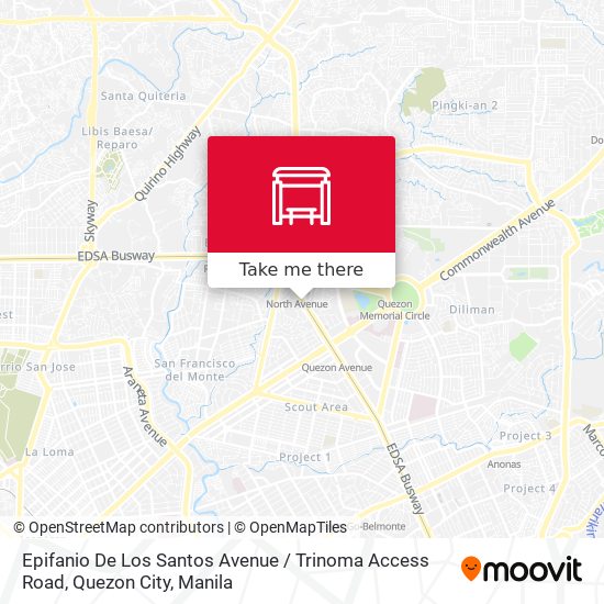 Epifanio De Los Santos Avenue / Trinoma Access Road, Quezon City map