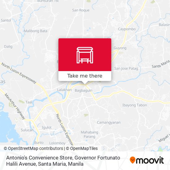 Antonio's Convenience Store, Governor Fortunato Halili Avenue, Santa Maria map