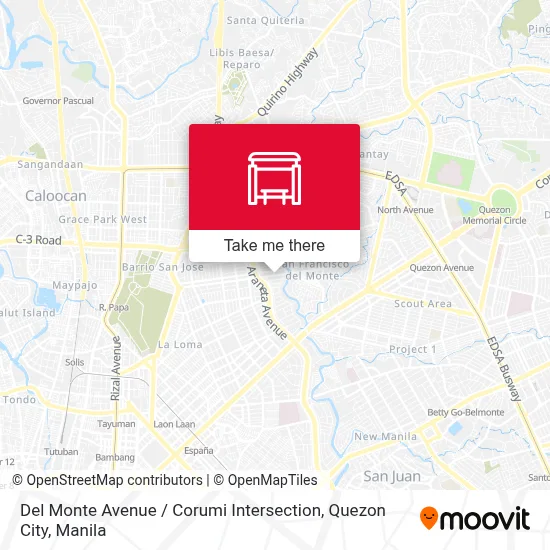 Del Monte Avenue / Corumi Intersection, Quezon City map