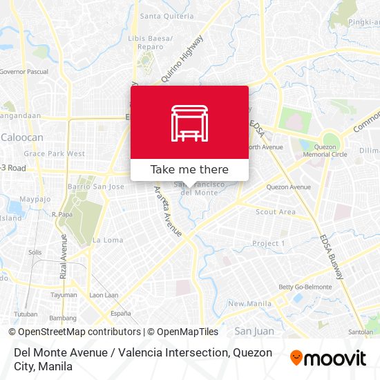 Del Monte Avenue / Valencia Intersection, Quezon City map