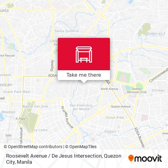 Roosevelt Avenue / De Jesus Intersection, Quezon City map