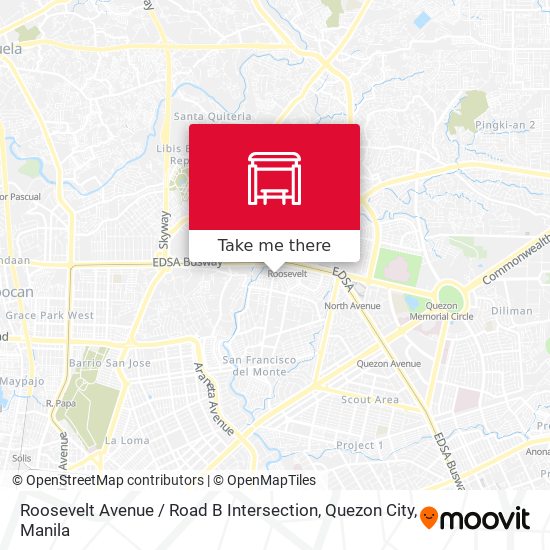 Roosevelt Avenue / Road B Intersection, Quezon City map