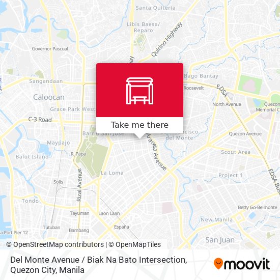 Del Monte Avenue / Biak Na Bato Intersection, Quezon City map