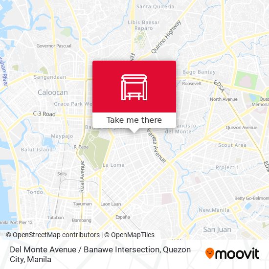 Del Monte Avenue / Banawe Intersection, Quezon City map