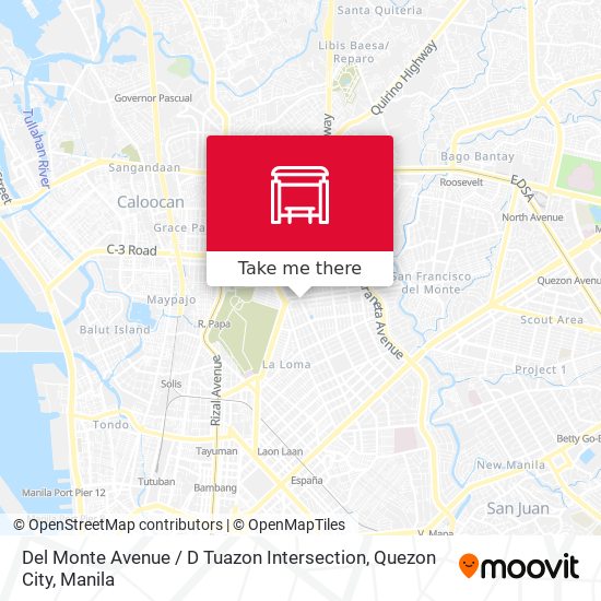Del Monte Avenue / D Tuazon Intersection, Quezon City map