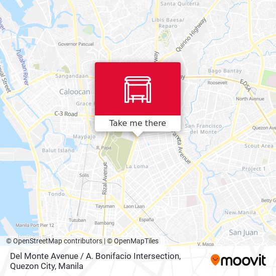 Del Monte Avenue / A. Bonifacio Intersection, Quezon City map