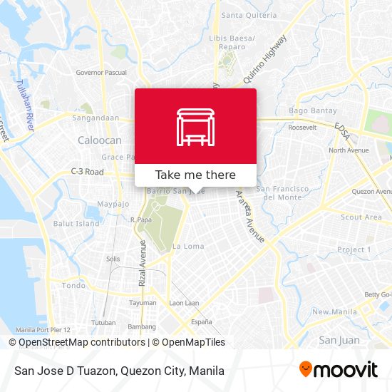 San Jose D Tuazon, Quezon City map