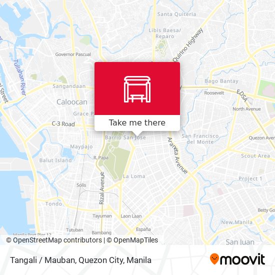 Tangali / Mauban, Quezon City map
