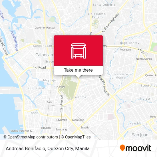 Andreas Bonifacio, Quezon City map