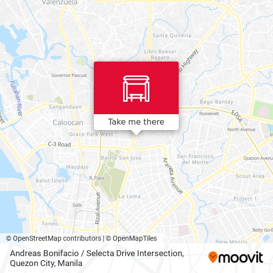 Andreas Bonifacio / Selecta Drive Intersection, Quezon City map