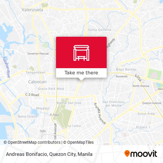 Andreas Bonifacio, Quezon City map