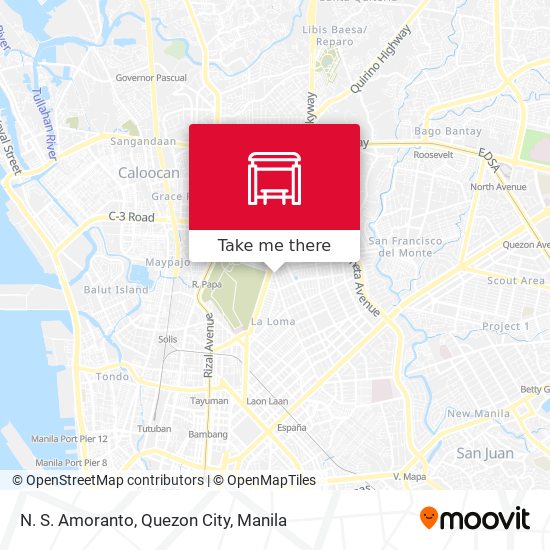 N. S. Amoranto, Quezon City map