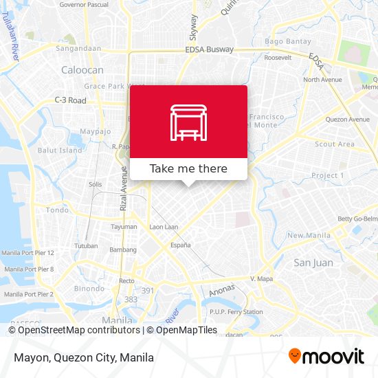 Mayon, Quezon City map