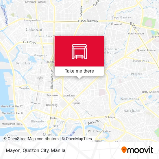 Mayon, Quezon City map