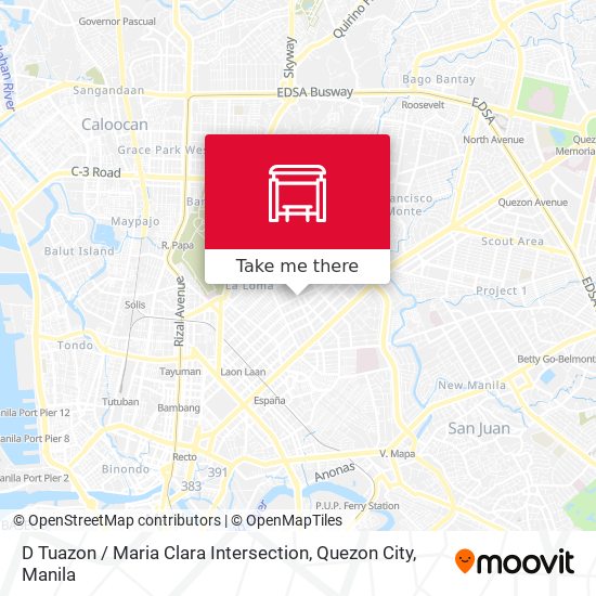 D Tuazon / Maria Clara Intersection, Quezon City map