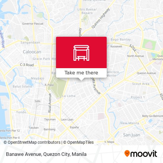 Banawe Avenue, Quezon City map