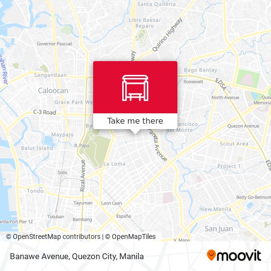 Banawe Avenue, Quezon City map