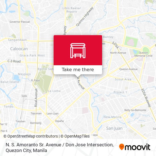 N. S. Amoranto Sr. Avenue / Don Jose Intersection, Quezon City map