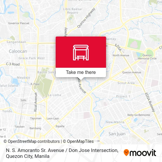 N. S. Amoranto Sr. Avenue / Don Jose Intersection, Quezon City map