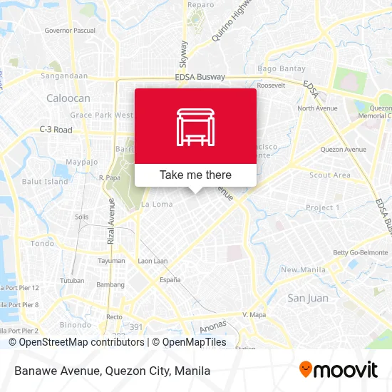 Banawe Avenue, Quezon City map