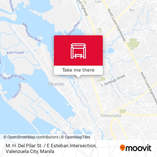 M. H. Del Pilar St. / E Esteban Intersection, Valenzuela City map