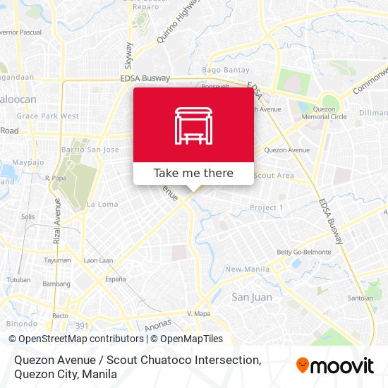 Quezon Avenue / Scout Chuatoco Intersection, Quezon City map