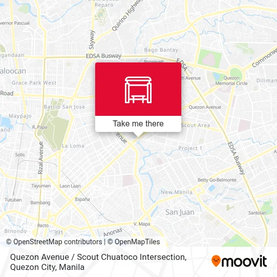 Quezon Avenue / Scout Chuatoco Intersection, Quezon City map