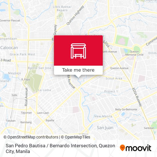San Pedro Bautisa / Bernardo Intersection, Quezon City map