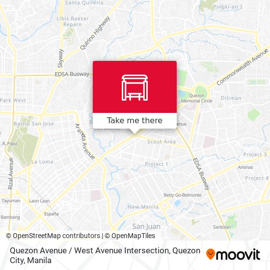 Quezon Avenue / West Avenue Intersection, Quezon City map