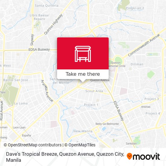 Dave's Tropical Breeze, Quezon Avenue, Quezon City map