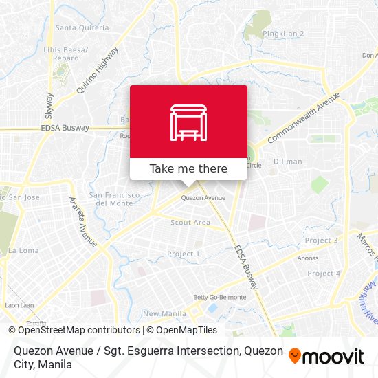 Quezon Avenue / Sgt. Esguerra Intersection, Quezon City map