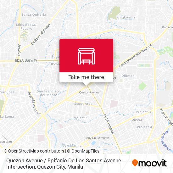 Quezon Avenue / Epifanio De Los Santos Avenue Intersection, Quezon City map