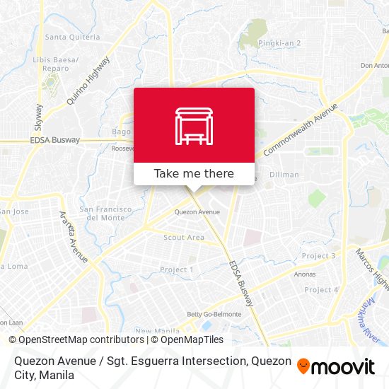 Quezon Avenue / Sgt. Esguerra Intersection, Quezon City map
