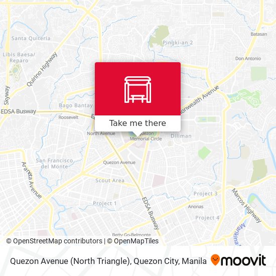 Quezon Avenue (North Triangle), Quezon City map