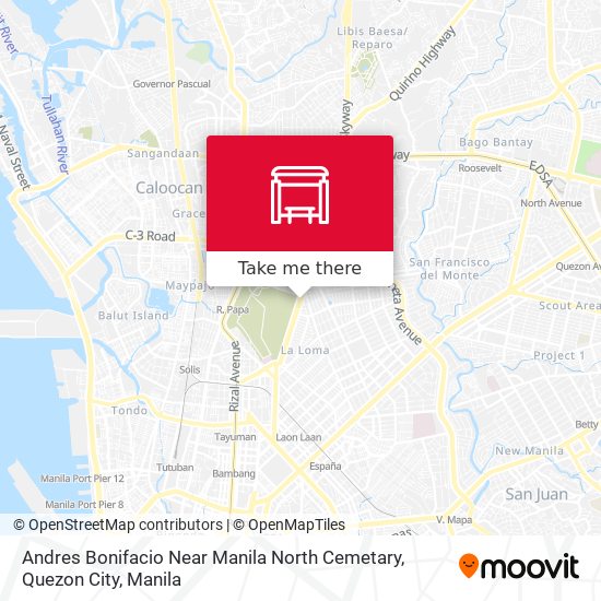 Andres Bonifacio Near Manila North Cemetary, Quezon City map