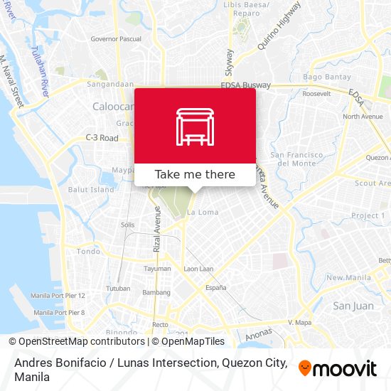 Andres Bonifacio / Lunas Intersection, Quezon City map