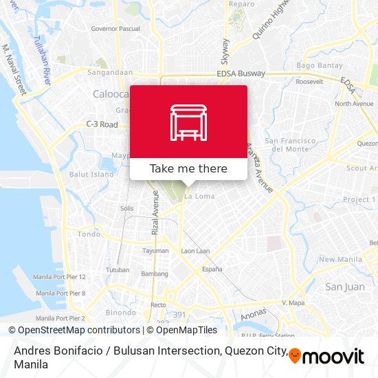 Andres Bonifacio / Bulusan Intersection, Quezon City map