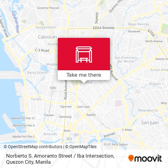 Norberto S. Amoranto Street / Iba Intersection, Quezon City map