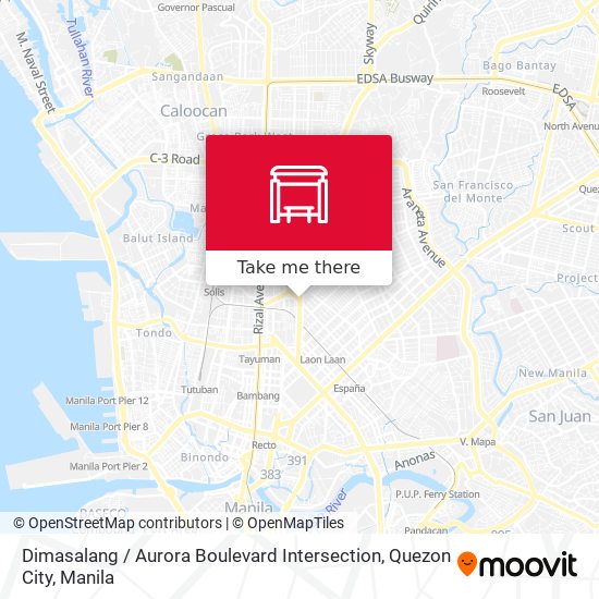 Dimasalang / Aurora Boulevard Intersection, Quezon City map