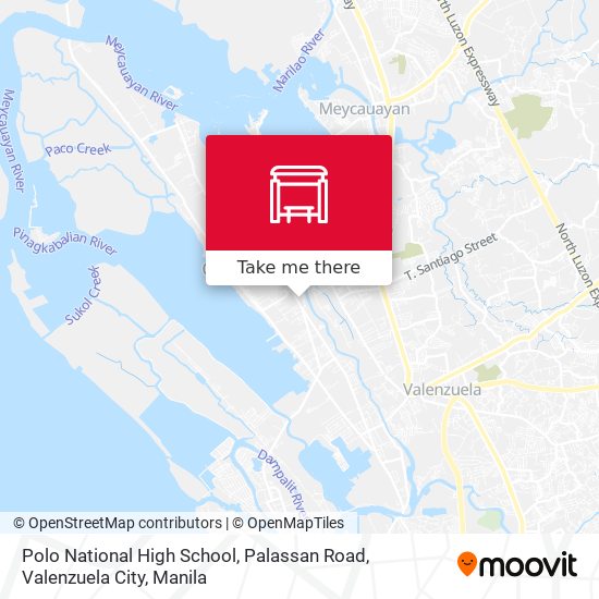 Polo National High School, Palassan Road, Valenzuela City map