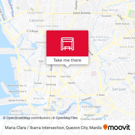 Maria Clara / Ibarra Intersection, Quezon City map