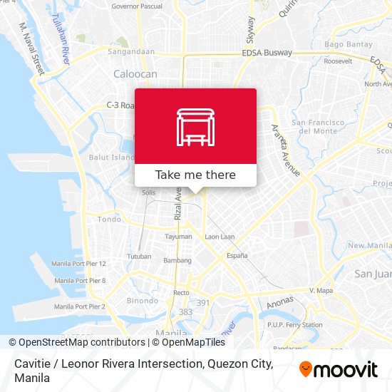 Cavitie / Leonor Rivera Intersection, Quezon City map