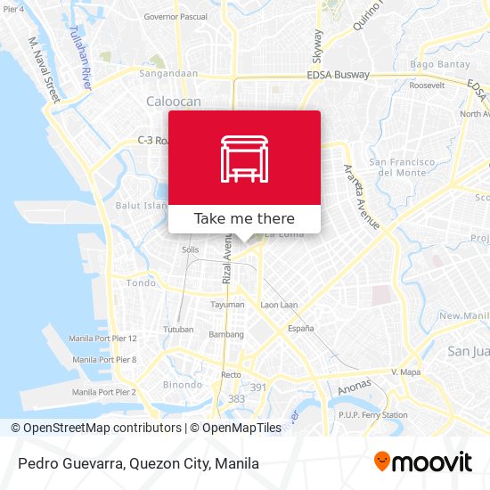 Pedro Guevarra, Quezon City map
