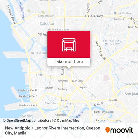 New Antipolo / Leonor Rivera Intersection, Quezon City map