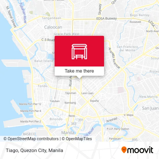Tiago, Quezon City map