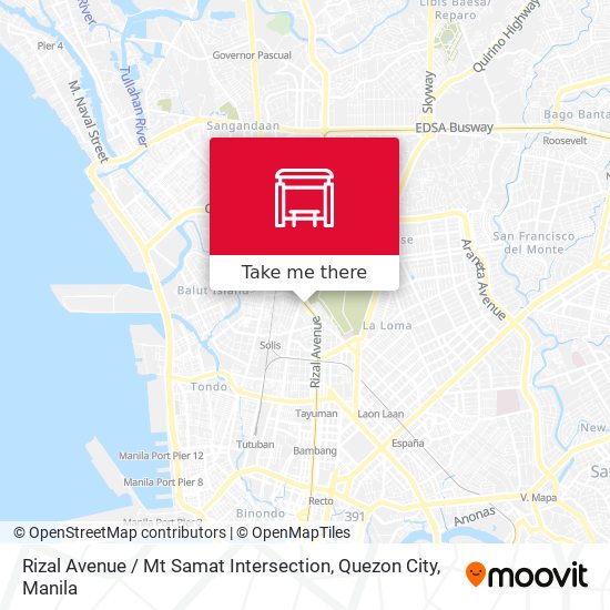 Rizal Avenue / Mt Samat Intersection, Quezon City map