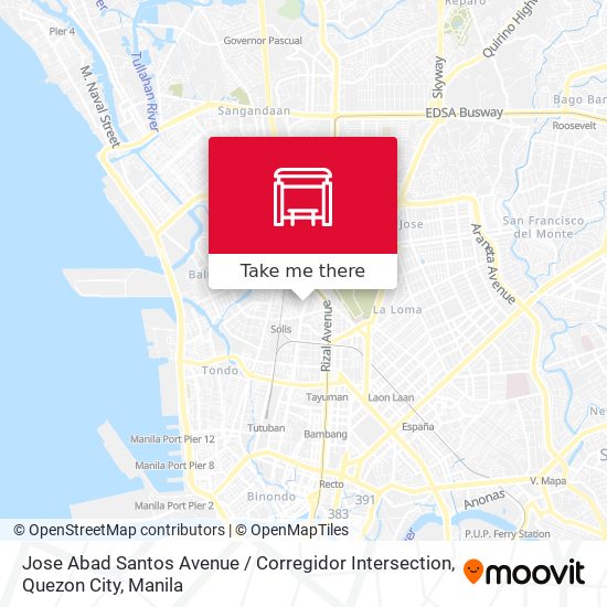 Jose Abad Santos Avenue / Corregidor Intersection, Quezon City map